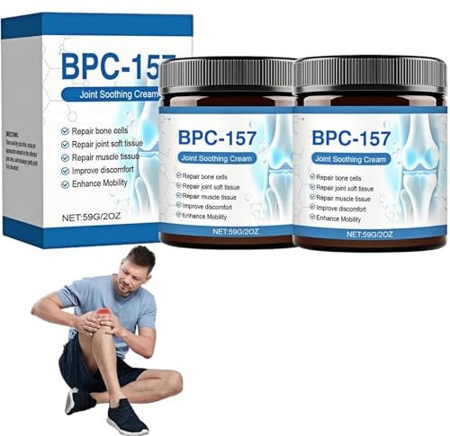 2 Pezzi Crema curativa per le articolazioni ultra forte, crema professionale BPC-157 per il sollievo da dolori articolari e artritici con formula naturale per Massaggiare la Pelle di Muscoli (59g*2)