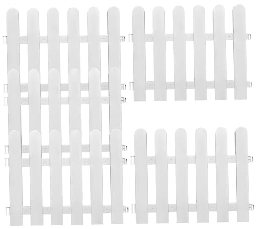 5 pezzi di staccionata bianca elegante recinzione in plastica bianca inserti siepe decorativa protettiva bordo del prato per fattorie paesaggistiche da giardino 50 * 40 cm
