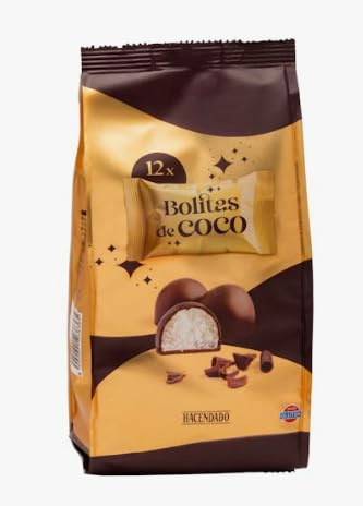 Boules de coco Hacendado Paquet de 12 unités (240 g) lot de 6
