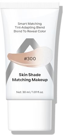 KYDA Color Changing Foundation, Skin Tone Matching Liquid Foundation, Moisturizing Dewy Finish Base Makeup, Medium to Full Coverage, Hydrating Blendable Creamy Formula for All Skin Tones, #300