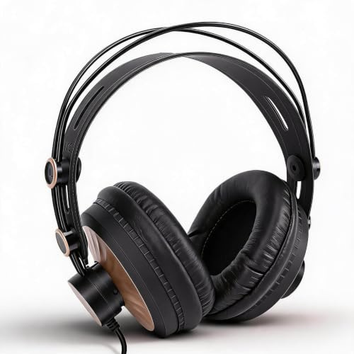 Sxhlseller Cuffie da Gioco Cablate con Driver HiFi da 50 Mm, Cuffie Sopra L'orecchio con Camera Chiusa per la Riduzione del Rumore, Adattatore da 3,5 Mm 6,35 per Chitarra da Studio