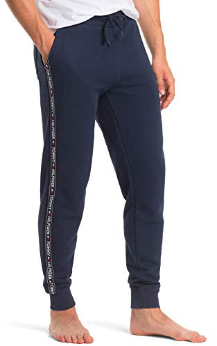 Tommy Hilfiger Pantaloni da Jogging Uomo Sweatpants Lunghi, Blu (Navy Blazer), XL
