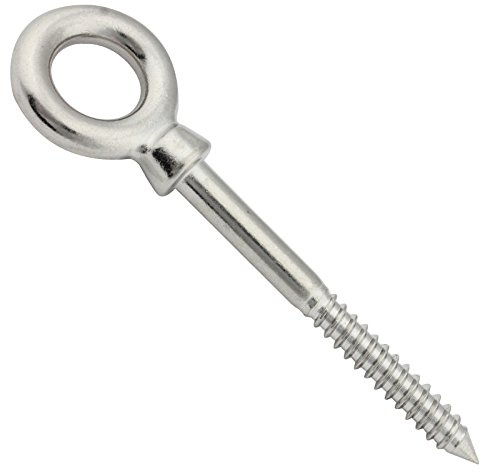 Augbolzen mit Holzgewinde - 8 x 80 mm - 2 Stück - Ringschraube/Augenbolzen - aus Edelstahl A4 V4A - SC8268 | SC-Normteile®
