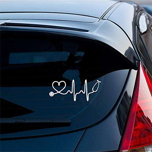 Autoaufkleber 15x6,3 Cm Krankenschwester Stethoskop Herzschlag Aufkleber Aufkleber Fenster Lkw Auto Neuheit Drift Autozubehör Auto Aufkleber Für Auto Laptop Fenster Aufkleber