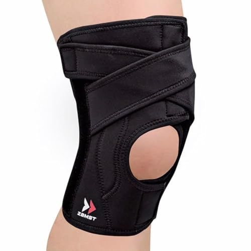 Zamst EK-5 Rodillera Deportiva - Rodillera de Compresión Ajustable para Hombres y Mujeres con Estabilización Lateral para Soporte General de Rodilla y Alivio del Dolor de Rodilla - S