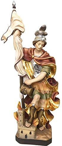 Heiligenfigur Heiliger Florian H 15 cm Florian von Lorch Holzfigur Schutzpatron Statue aus Ahornholz