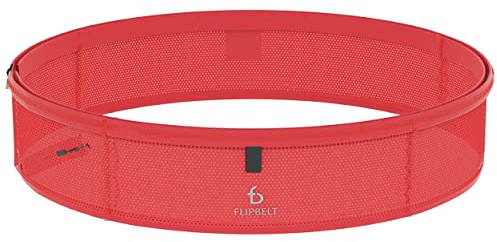 FlipBelt Leichter Laufluftgürtel, Fitness- und Laufgürtel, für Damen und Herren, kein Scheuern, Hüftband für Handy, Schlüssel, Geld, feuchtigkeitsableitender Aufbewahrungsgürtel, US-Unternehmen, Neon