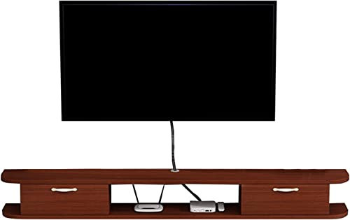 KAXGU An Der Wand Befestigtes Fernsehgerät, Schwimmender Fernsehständer, An Der Wand Befestigtes Entertainment-Center-Medienkonsolen-Komponentenregal, Schwimmende Medienregale Unter Dem Fernseher/120C