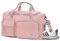 Borsone Palestra Uomo e Donne,Feelhap Borsone da Viaggio Impermeabile con Etichetta Bagaglio,Borsa Sportiva con Scomparto Scarpe,Grande Capacità Borse da Palestra con Separato Secco Bagnato (Rosa)
