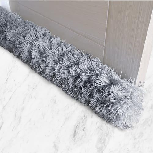 Wremedies for Easier Living Draft Excluder for doors cushion 90 cm - Grey | Effective Draft Blocker, Under Door Draught Excluder Sausage, Block Cold Air, Energy Saving, Stylish Home Decor