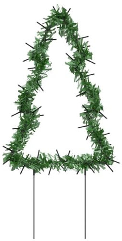 vidaXL Weihnachtsbäume 3 Stk., Beleuchtet Christbaum mit Erdspießen 50 LEDs, Wasserdicht LED Tannenbaum mit 8 Beleuchtungsmodi, Weihnachtsbeleuchtung Weihnachtsdeko, 90 cm