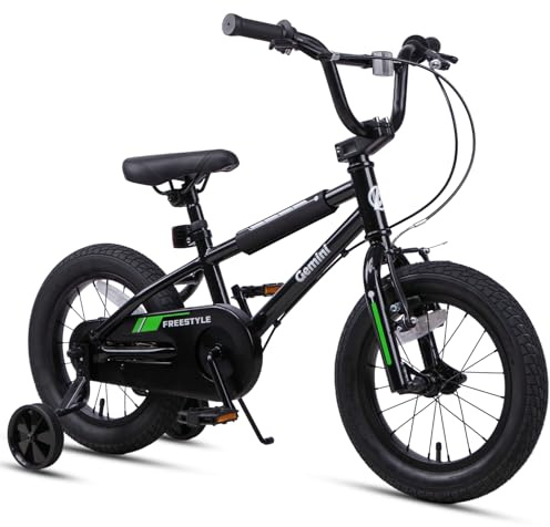 AVASTA Gemini 12 14 16 18 Zoll Kinderfahrrad BMX Style Fahrrad mit Stabilisatoren & Kickstand für 2-10 Jahre alte Kleinkinder Jungen Mädchen, Mehrere Farben