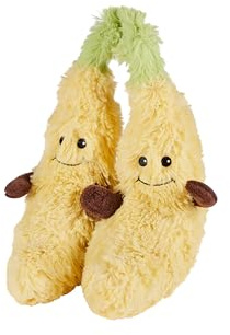 Warmies Warm Hugs Bananas - Mikrowellengeeignete Weizensäckchen mit dem Duft von getrocknetem französischem Lavendel, vollständig erwärmbares Kuscheltier zur Linderung von Angstzuständen und Schmerzen