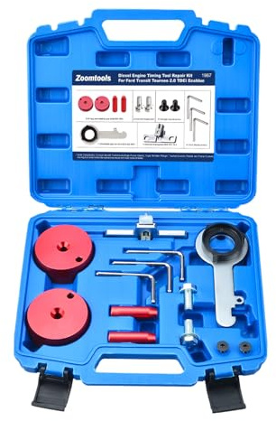 Zoomtools Kfz Motor Zahnriemen Werkzeug, Einstellwerkzeug kompatibel mit Ford 2.0 TDCi EcoBlue Transit Custom S-Max, Nockenwellen Arretierwerkzeug, 303-1637, 303-1643, 303-1650