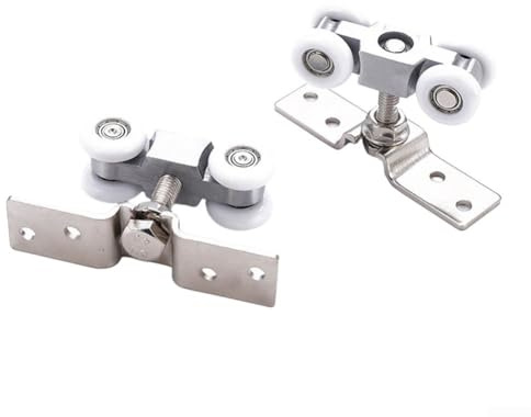 Eawfgtuw Sliding Door for RUNNER Wheels - Sliding Door Wheels Rail For Wardrobe, Ultra-quiet Cabinet Sliding Door Wheel Rollers Sliding Door Track