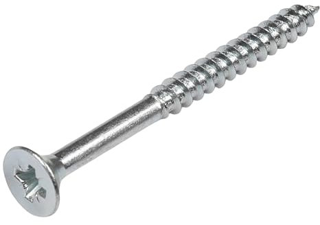 Konische Holzschraube mit unvollständigem Gewinde 4,5x40 mm (1000, silber, 4,5x40 mm)
