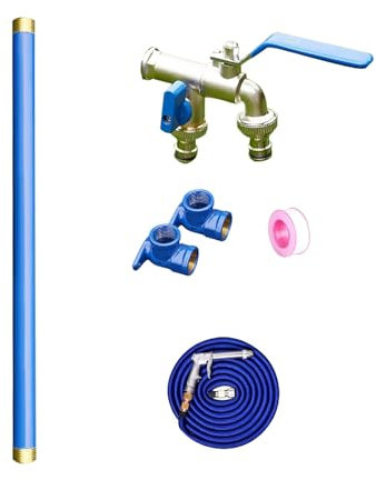 Dekorativer Gartenwasserhahn, Hydrantbrunnen für Bewässerung/Bewässerung/Waschen, 100 cm, freistehende Wassersäule mit Gefrierfunktion