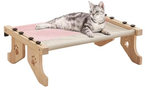 Hamaca para gatos con ventana | Asiento de ventana para gatos con marco de metal | Percha para gatos para alféizar de ventana, cómoda cama de ventana para gatos grandes y gatitos, hamaca para gatos de