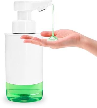 Mamiddle Dispenser Sapone Automatico con Sensore a Infrarossi, Ricaricabile USB-C, Impermeabile IPX5 con Design Antigoccia per Cucina e Bagno (Tipo di liquido - Acrilico bianco)