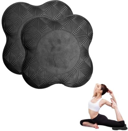 Weenwill Yoga Genouillère,2 Pièces 20 x 20 cm Coussinets Yoga Antidérapants pour Genoux,Coudes,Poignets et Mains,Accessoires de Tapis de Yogas Légers et Portables pour Pilates,Méditation et Exercice
