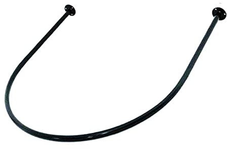 U-förmige Duschvorhangstange aus schwarzem Metall, 100 Stück, Wandmontage, dekorative Badewannenstange für Badewanne, Ecke, verstellbare Duschstange, platzsparendes Design