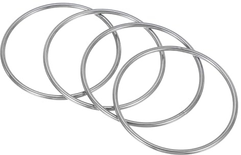 PATIKIL 4 Stück 3x70mm Metall O-Ringe, 304-Edelstahl O-Ring, geschweißte Rundringe, Taschenzubehör, Metallringe, DIY-Zubehör für Gürtel, Nähen, Hundehalsbänder, Karabiner, Gurtbänder