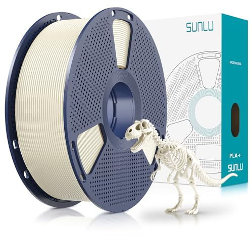 SUNLU PLA Plus 3D-skrivarfilament, 1,75 mm PLA+ 3D-filament för FDM 3D-skrivare och 3D-pennor, snyggt sårfilament, stark och seghet, dimensionell noggrannhet +/- 0,02 mm, 1 kg spole (1,02 pund