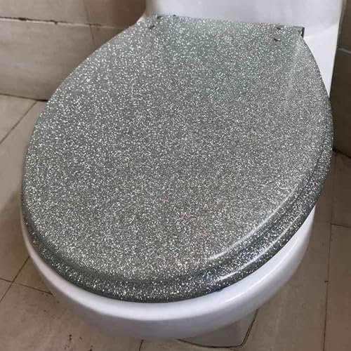 Cammeciso Toilettensitz aus transparentem Harz,WC Sitz Aus Harz Mit Schnellverschluss,Toilettendeckel,Toilettendeckel Mit Absenkautomatik,Polyresin Toilettensitz Transparenter.
