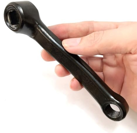 Heimtrainer-Kurbel, 127 mm Eisen, Heimtrainer, Kurbel mit 13 mm Vierkantloch links oder rechts, für Sport im Innenbereich (rechte Kurbel)