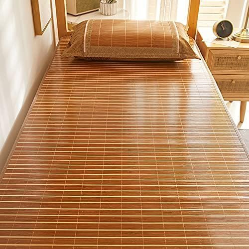 Colchoneta De Verano,Cama De Estera De Bambú,colchoneta De Dormir De Enfriamiento De Verano Ropa De Cama De Verano,Uso De Doble Cara, 120X195CM