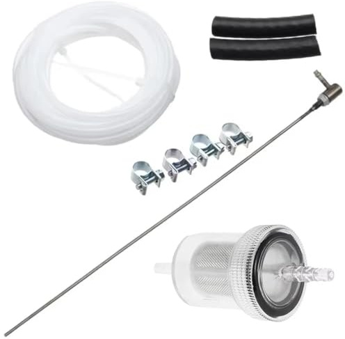 Fuel Tank Standpipe Kit for Webasto Eberspacher Diesel Heaters – Fuel Line Extractor Set with 490mm Pick-Up Pipe, Petrol Filter, 4M Hose, and Clips – Auxiliary Heating Accessory