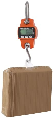Fridgestea Elektronische Kranwaage 300KG/660lbs, Accurate Hängewaage mit LCD-Anzeige lbs/kg/N Zugwaage 0,2kg, Robust Digital Hängewaage mit Genauer Nachladefedersensor für Fabrik/Bau/Kran/Wildwaage