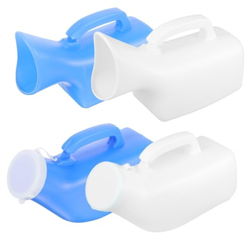 PENIKOKO Tragbare Urinflasche mit Deckel für Männer und Frauen 1200 Ml Kunststoff 4 Stück-pack Praktisches Haushaltsurinal für Reisen und Täglichen Gebrauch