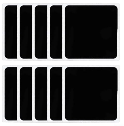 Una confezione da 10 supporti riutilizzabili in silicone per tappetini che si fissano saldamente sul cruscotto dell'auto senza lasciare segni (nero)