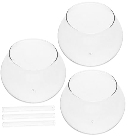 DECOMELODY 3 Stück Japanisches Windspiel Teiliges DIY aus Transparentem Glas mit Klangröhren Kreative Windglocke für Garten Terrasse und Vielseitige Dekoration und Geschenkidee