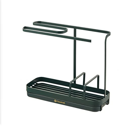 DUMRALBQE Escurridor de Esponja Estante de trapo cocina plato grifo canasta desagüe fregadero para Restaurantes Familiares(Verde)