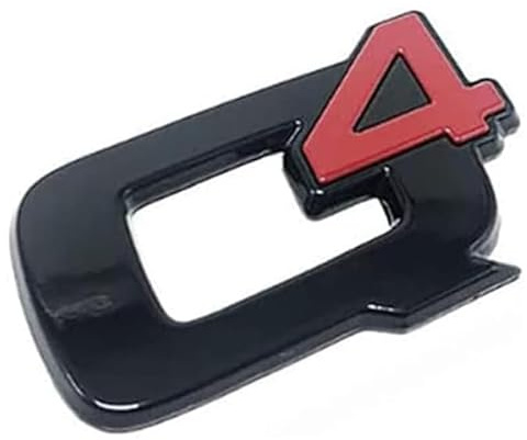 WENINETIES Coche Emblemas para Alfa Romeo Q4, Insignia Logotipo Capó Delantero Pegatinas Adhesivo Logo Maletero Trasero Calcomanías Insignia Pegatinas Coche 3D
