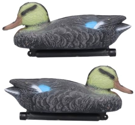 2 pezzi di decorazioni per anatre, decorazioni per anatre galleggianti in plastica per piscine da giardino, decorazioni per germani reali per laghetti da pesca, fontane (26x11,5 (Yuanyang mother)