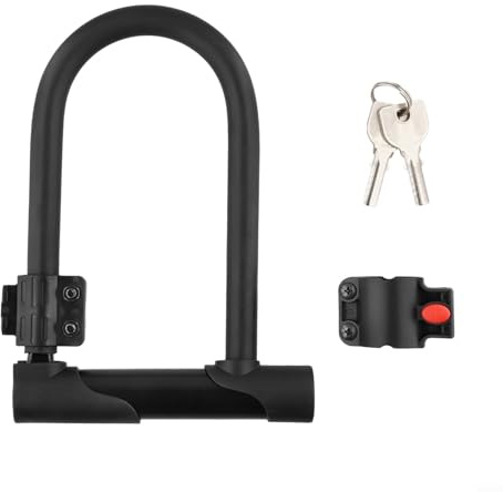 Gdfnmogo Grillete PVC 1. Cable de acero de seguridad extendido de 3 mm con revestimiento antirrobo de 2 m para bloqueo en U de 15 mm, aleación resistente Plus (bloqueo en forma de U)