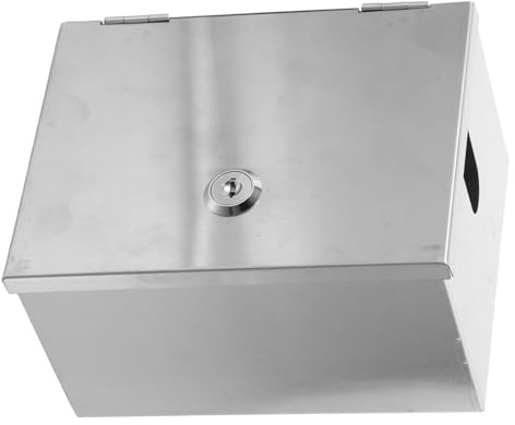 Toddmomy Scatola di Presa Elettrica in Acciaio Inossidabile Bloccabile Copertura Antifurto per Esterni Protezione Sicura per Prese Elettriche da Pioggia e Polvere Montaggio a Parete per