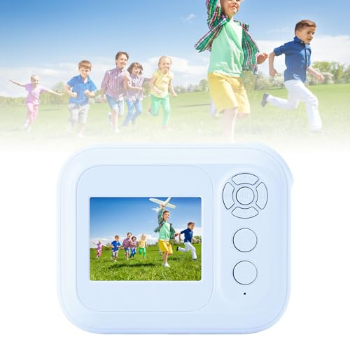 Oreilet Fotocamera Bambini Stampa Istantanea, Fotocamera Digitale 48MP 1080P HD Zoom 6X con Carta Stampa, MP3 e Giochi e 20 Cornici Integrate e 5 Filtri per Regali Compleanno Natale (BLUE)