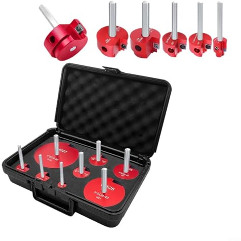 Gettimore Kit de 8 escariadores de tubos PPR con eje hexagonal de 3/8 pulgadas, ahorro de ajuste de PVC taladros de 1/2 a 4 pulgadas, para rojo