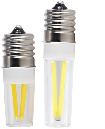 1fortunate Paket om 4, LED COB-ljuslampa E17 2W/3W AC220V Dimbar LED-lampa, belysning i sovrummet i hemmet(Vit,3W E17)