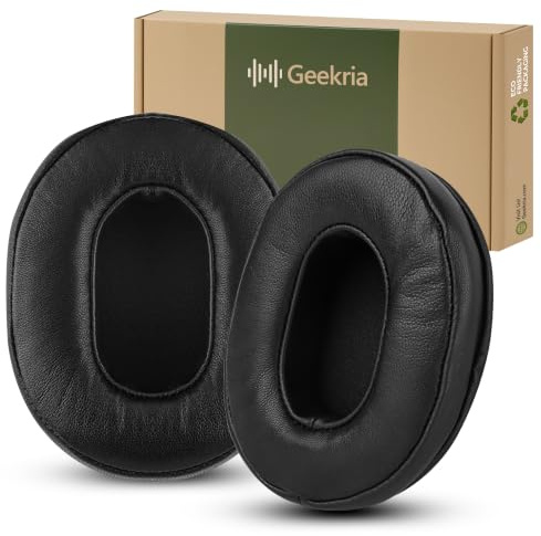 Geekria Elite Sheepskin Replacement Ear Pads Compatible with Audio-Technica ATH-M50X, ATH-M50xBT2, ATH-M40X, ATH-M30X, ATH-M20X, ATH-M10X Headphones, Ear Cushions (Black)