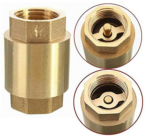BE-TOOL Federrückschlagventil, 30 mm, Messing, Rückschlagventil, für Wasser, Öl, Dampf und andere Medien (1 Stück)