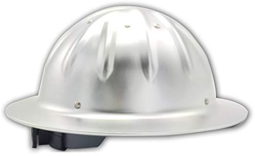 HARDHAT, casco da costruzione, lama rinforzata, fibbia a rivetto a 4 punti, resistenza agli urti e alla perforazione. Molti colori sono disponibili. (Colore dell'alluminio)