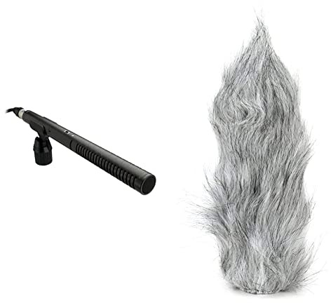Rode NTG2 Microfono Direzionale a Condensatore per Riprese Esterne, Alimentazione Phantom Pila da 1.5 V, Nero/Antracite & Microphones Deadcat Peluche Antivento per NTG-1, NTG-2, VideoMic