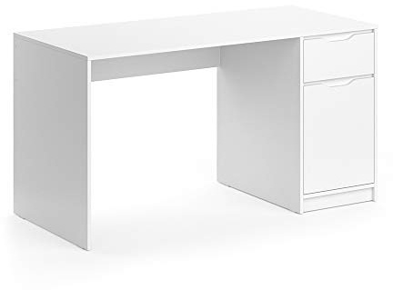Vicco Schreibtisch Ruben, Weiß, 140 x 65 cm | kombinierbar mit weiteren Möbeln der Ruben Serie