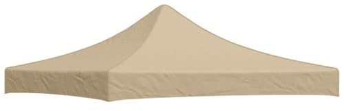 vidaXL Partyzelt Dach UV-beständig Wasserbeständig Ersatzdach Dachplane Zeltdach Ersatz Dach Plane für Gartenzelt Pavillon 3x3m Beige 270g/m²