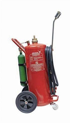 50kg Jockel Metallbrand D Pulver Auflade Feuerlöscher fahrbar Löschwagen P50MJ